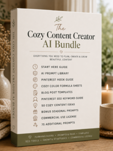 Cozy Content Creator AI Bundle Digital Download