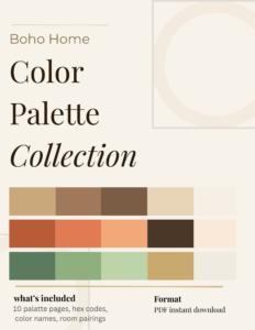 Boho Home Color Palette Collection Cover sheet