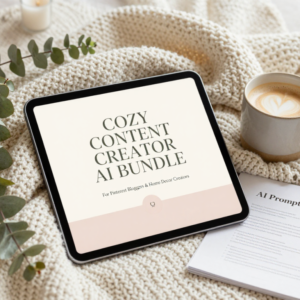 Cozy Content Creator AI Bundle Digital Download