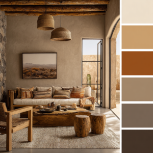 Desert Dusk boho color palette with warm sandy tones