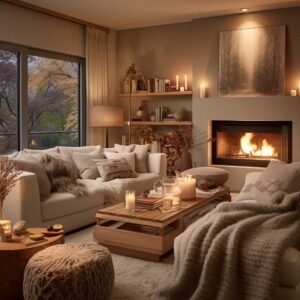 layered lighting living room for a sensory home
