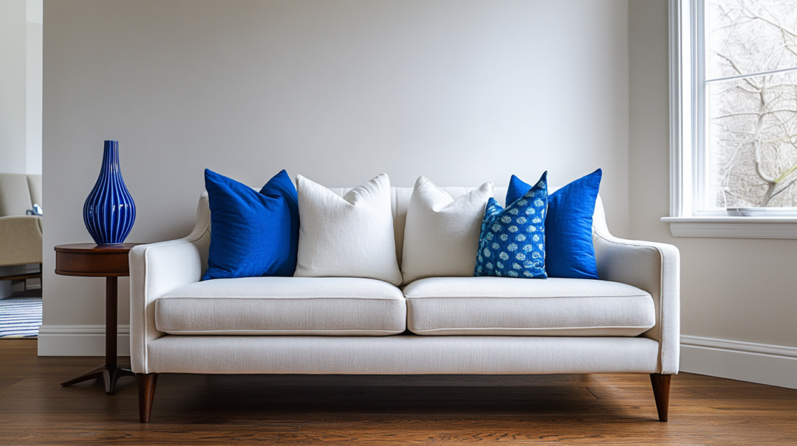 accent pieces in luminous blue
