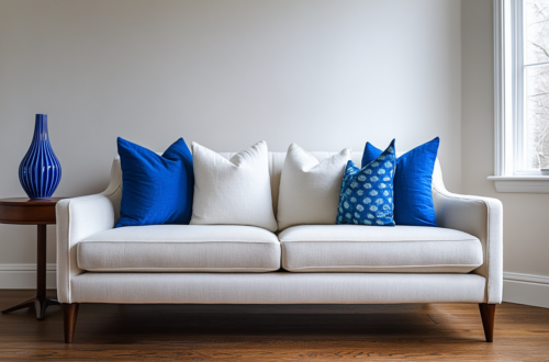 accent pieces in luminous blue