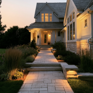 pathway lights inviting curb appeal 