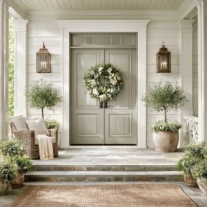 Painting the front door is a simple update you can do
