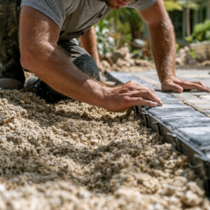 paver patio edge restraint 