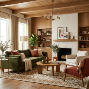 red paired with olive color