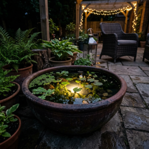 micro pond with lighting