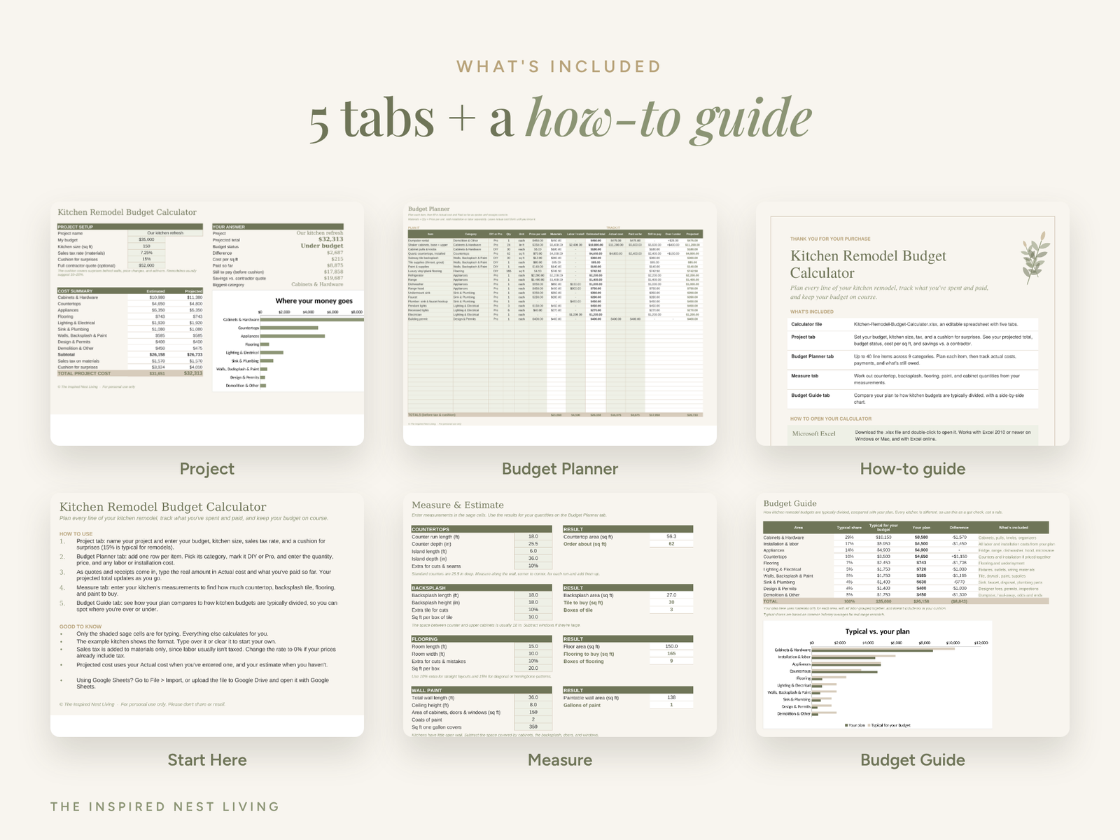 How to guide for kitchen calculator